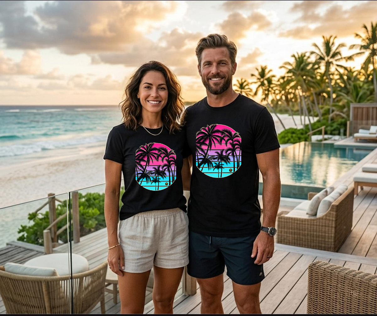 Retro Sunset T‑Shirt
