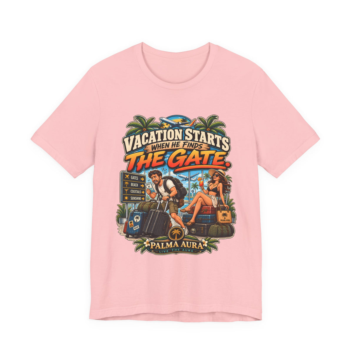 Copy of Vacation Starts when He finds the gate T‑Shirt