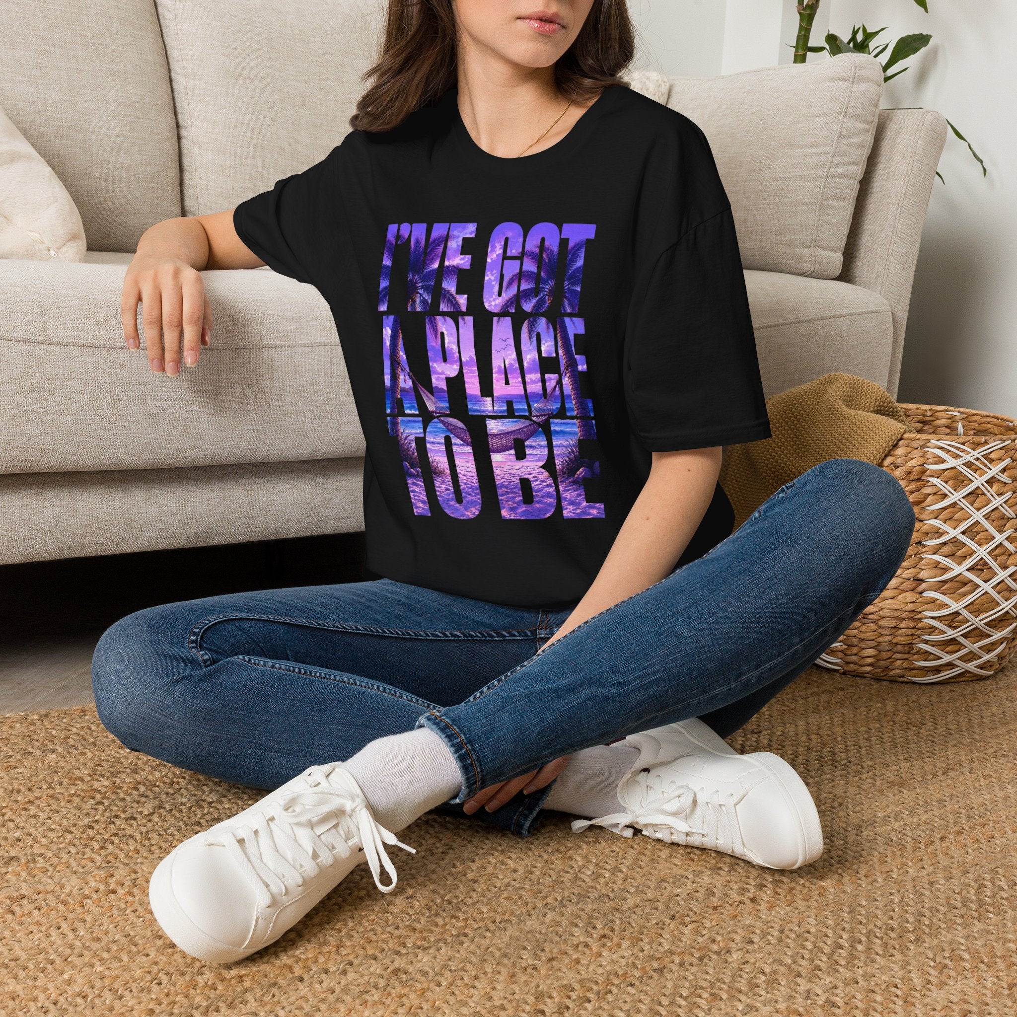 I've got a place to be purple version T-shirt