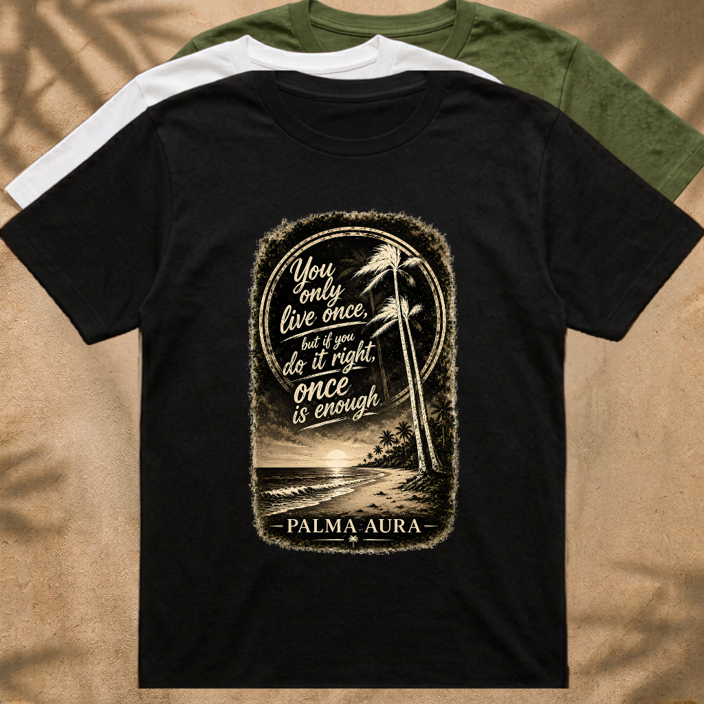 You only live once, but if you do it right, once is enough T‑Shirt