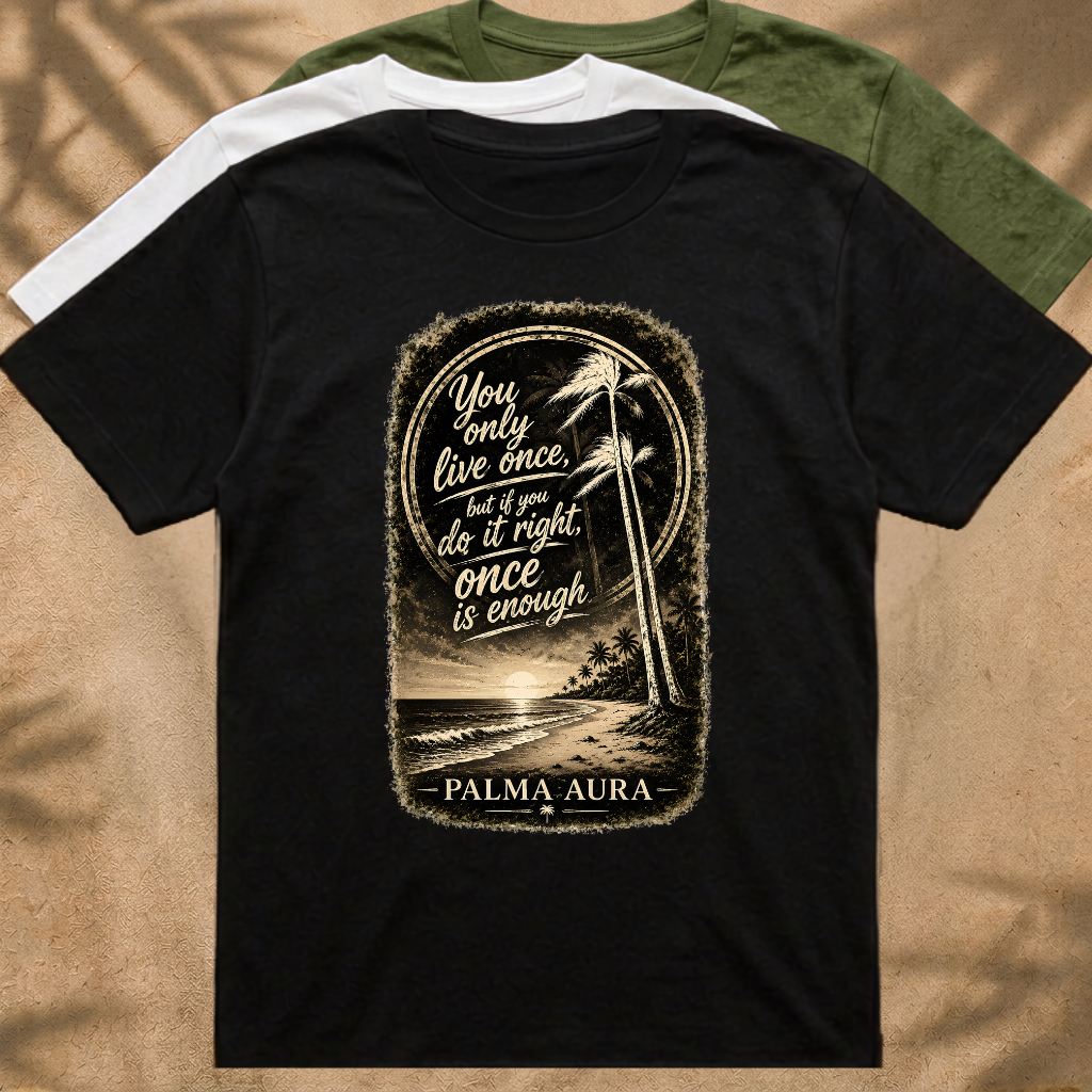 You only live once, but if you do it right, once is enough T‑Shirt