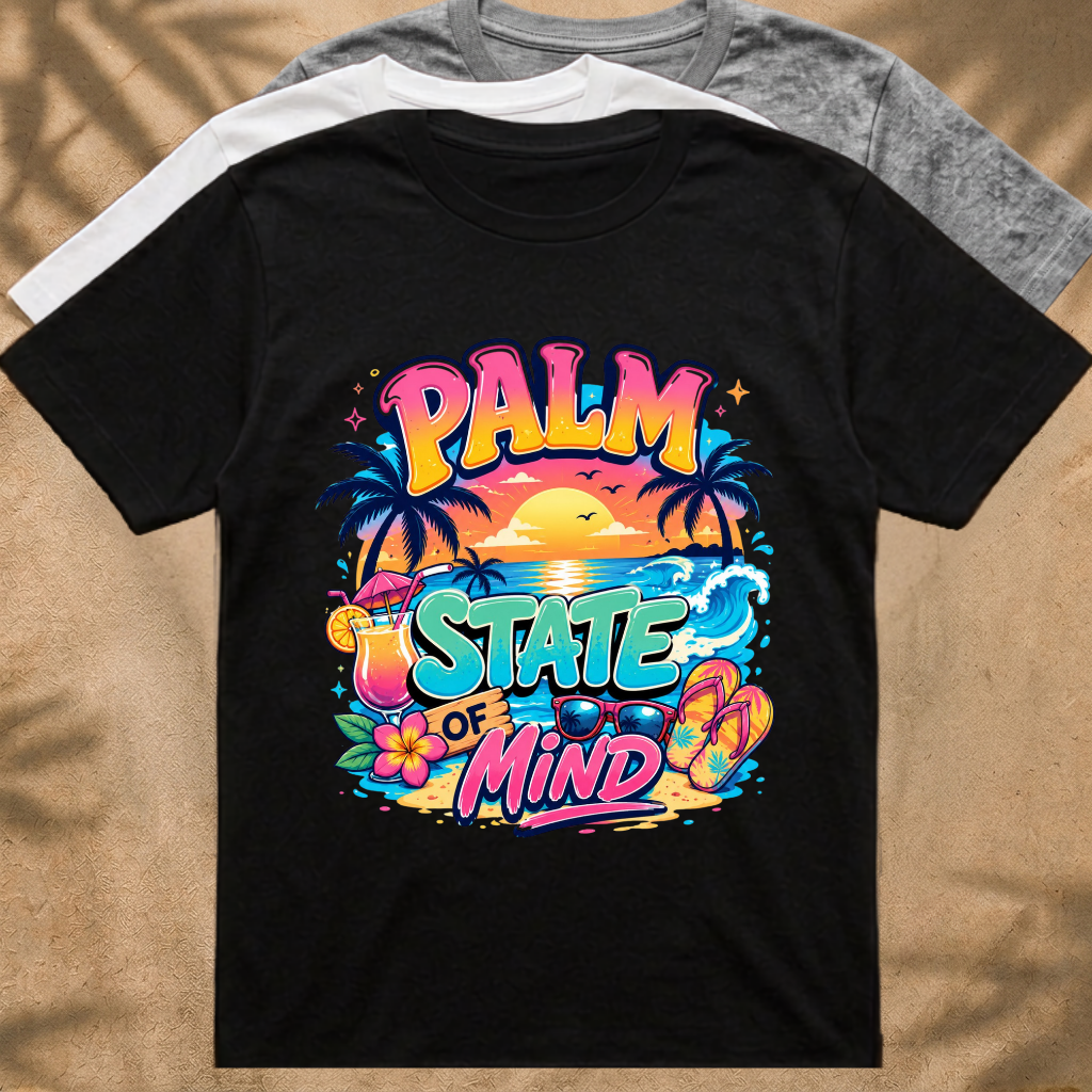 Palm State of Mind Retro T‑Shirt
