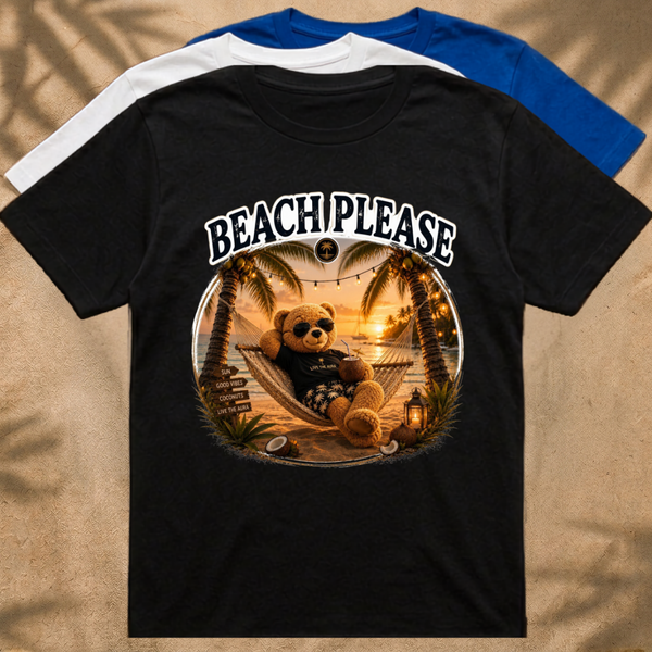 Beach Please Bear T‑Shirt