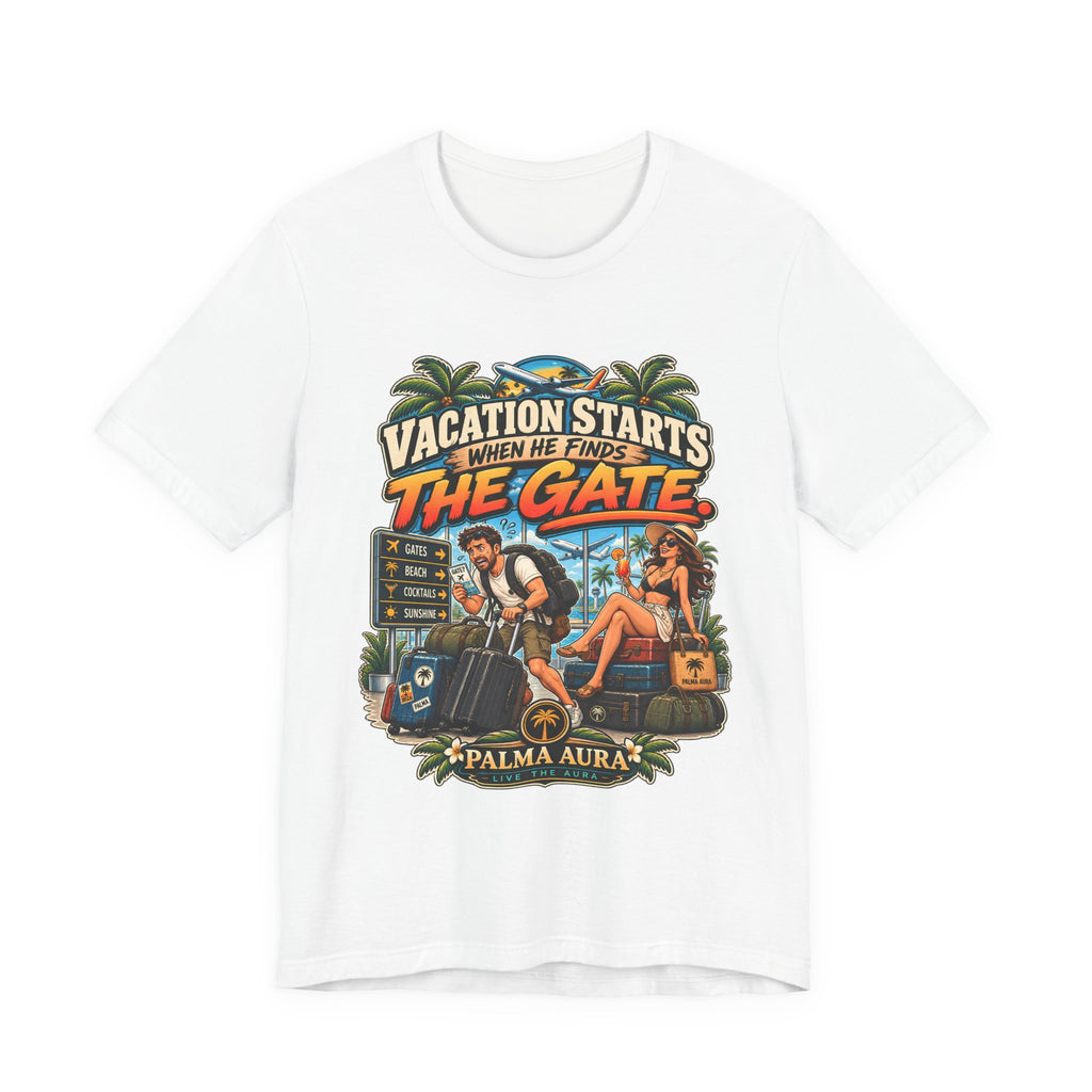 Copy of Vacation Starts when He finds the gate T‑Shirt