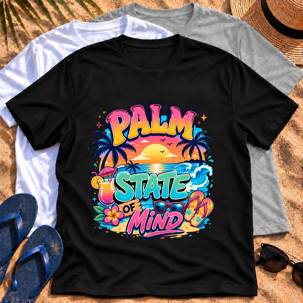 Palm State of Mind Retro T‑Shirt